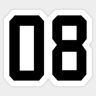 Number 08 Sticker